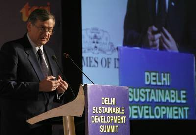 Slovenian President, Dr Danilo Türk, attends the 10th Delhi Sustainable Development Summit (photo: Tina Kosec/STA)