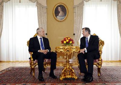 The President of Slovenia, Dr Danilo Türk, receives the President of Serbia, Boris Tadić (FA BOBO) 