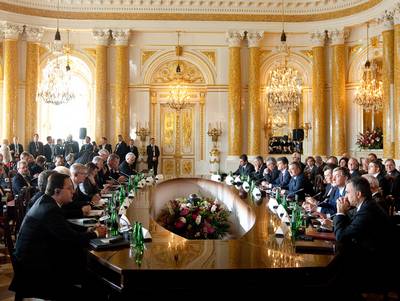The President of the Republic of Slovenia, Dr Danilo Türk, attends the 17th Summit of Central European Countries (photo: Stanko Gruden/STA)