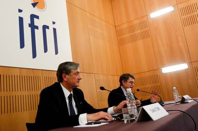 The President of the Republic Dr. Danilo Türk holds a lecture at the prestigious French Institute of International Relations (photo: Stanko Gruden/STA)