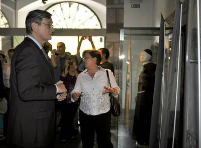 President Türk opens the exhibition “Hidden Faces of Alexandria – school sisters and Alexandrian women“ at Kromberk Castle (FA BOBO)