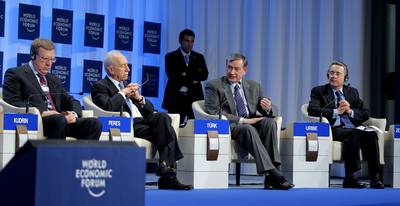 The President of the Republic of Slovenia, Dr Danilo Türk, attends the interactive session on "The New Growth Narrative" (photo: Daniel Novakovič/STA)