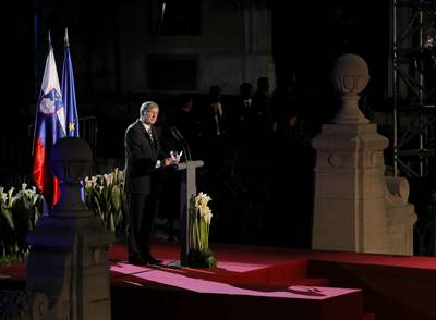 President of the Republic of Slovenia, Dr Danilo Türk, was the honorary speaker at the main state ceremony celebrating Slovenian Statehood Day and 20th Anniversary of Independence (photo: Nebojša Tejić/STA)