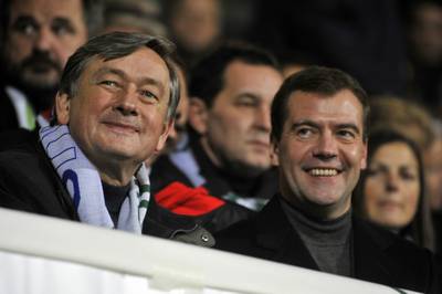 The Slovenian President, Dr Danilo Türk, receives the President of the Russian Federation, Dmitry Medvedev (FA BOBO)