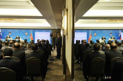 Presidents Türk and Aliyev participate in the Azerbaijani-Slovenian Business Forum (FA BOBO)