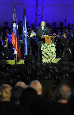 President of the Republic of Slovenia, Dr Danilo Türk, was the keynote speaker at the main state ceremony celebrating Slovenian Statehood Day (FA BOBO)