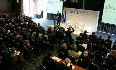 President of the Republic of Slovenia Dr Danilo Türk attended the Foreign Direct Investment Summit Slovenia 2010 (photo: Tina Kosec/STA)