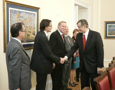 The Slovenian President, Dr Danilo Türk receives representatives of the Association of Slovenian Organisations, the National Council of Carinthian Slovenians, and the Community of Carinthian Slovenians (photo: Nada Mihajlović/STA)