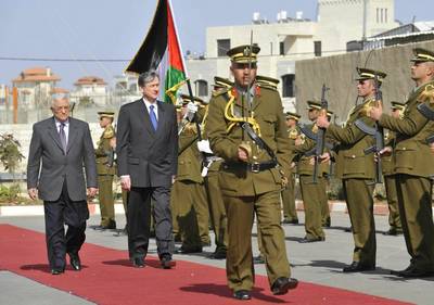 Slovenian President DaniloTürk meeting Palestinian National Authority President Mahmoud Abbas (FA BOBO)