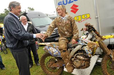The President of the Republic of Slovenia, Dr Danilo Türk, opens the competitions for FIM MX3 Motocross World Championship and FIM Women’s Motocross World Championship (photo: Tamino Petelinšek/STA)