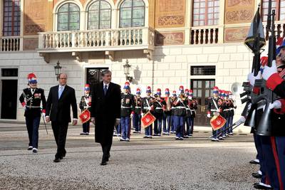 The President of the Republic of Slovenia, Dr Danilo Türk, is received by HSH Prince Albert II of Monaco (photo: Gaëtan Luci/Palais Princier)