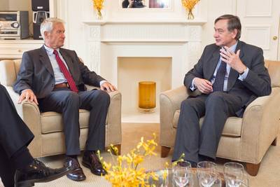 President of the Republic of Slovenia, Dr Danilo Türk, meets the Secretary General of the Council of Europe, Thorbjørn Jagland (photo: Stanko Gruden/STA)