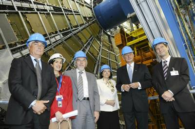 Slovenian President Danilo Türk, and his wife Barbara Miklič Türk visiting the European Organisation for Nuclear Research, CERN (FA BOBO)