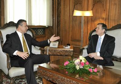 Slovenian President Dr Danilo Türk meets Macedonian President Branko Crvenkovski (FA BOBO)