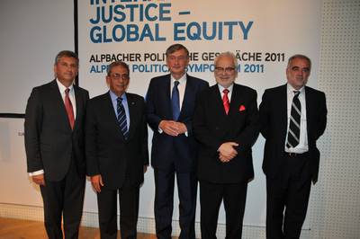 The President of the Republic of Slovenia, Dr Danilo Türk, attended the traditional European Forum Alpbach, where he participated as a speaker at the opening of the Political Symposium entitled 'International Justice – Global Equity' (photo: Markus Prantl/European Forum Alpbach)