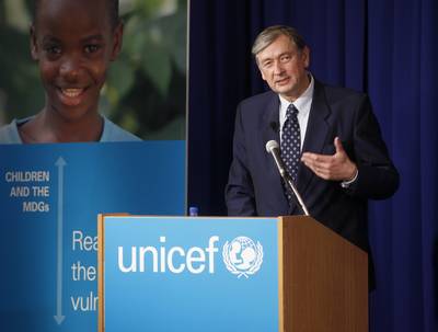 The President of the Republic of Slovenia attended UNICEF’s high-level panel discussion entitled “Children and the Millennium Development Goals: Reaching the Most Vulnerable” (photo: Stanko Gruden/STA)