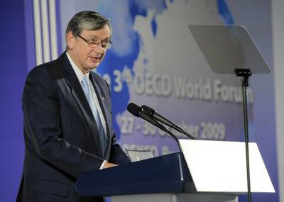 The President of the Republic of Slovenia, Dr Danilo Türk, participates in the 3rd OECD World Forum entitled "Statistics, Knowledge and Policy – Charting Progress, Building Visions, Improving Life" (FA BOBO)