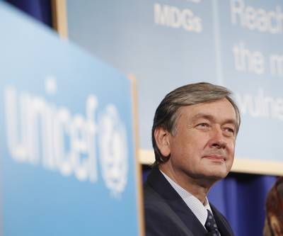 The President of the Republic of Slovenia attended UNICEF’s high-level panel discussion entitled “Children and the Millennium Development Goals: Reaching the Most Vulnerable” (photo: Stanko Gruden/STA)