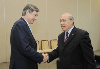 President Türk meets with the Secretary-General of the Organisation for Economic Co-operation and Development (OECD), Angel Gurría (FA BOBO)