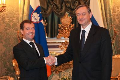President of the Russian Federation, Dr Dmitry Medvedev, received the President of the Republic of Slovenia, Dr Danilo Türk (photo: Stanko Gruden/STA)