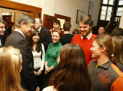 The president of the Republic of Slovenia, Dr Danilo Türk, meeting Slovenians living in the Czech Republic (FA BOBO)