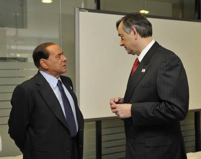 President Türk meets the Prime Minister of the Italian Republic, Silvio Berlusconi (FA BOBO)