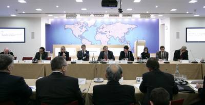 President Türk gives a lecture at the Chatham House (Royal Institute of International Affairs) entitled "Which Way to Go: Necessities and Realities of UN Reform" (photo: Tina Kosec/STA)