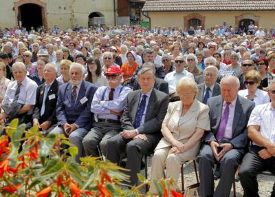 Predsednik republike dr. Danilo Türk se je udeležil osrednje prireditve ob 70. obletnici izgona Slovencev in 20. obletnici delovanja Društva izgnancev Slovenije 1941-1945 (foto: Daniel Novakovič/STA)