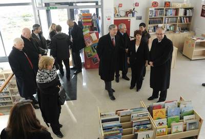 Predsednik republike dr. Danilo Türk je obiskal Kulturni center Primoža Trubarja (foto: Nebojša Tejić/STA)