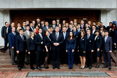 Predsednik Republike Slovenije dr. Danilo Türk je imel na Inštitutu za mednarodne odnose Kijevske narodne univerze Tarasa Ševčenka predavanje na temo "Evropska varnost in sodelovanje danes" (foto: Stanko Gruden/STA)