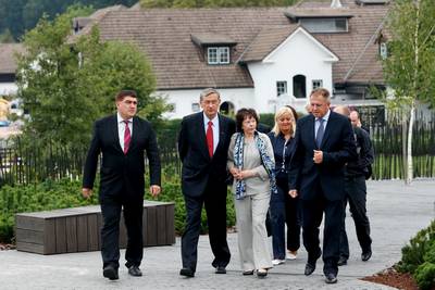 Predsednik republike dr. Danilo Türk in soproga Barbara Miklič Türk sta obiskala Terme Olimia (foto: Stanko Gruden/STA)