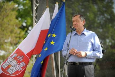 Predsednik republike dr. Danilo Türk se je udeležil tradicionalne prireditve ob mednarodnem prazniku dela (foto: Matej Leskovšek/STA)