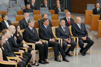 Predsednik republike na žalni seji ob smrti dr. Andreja Bajuka (Foto: Daniel Novaković/STA)