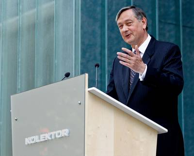 Predsednik republike dr. Danilo Türk je odprl novi razvojno-tržni center koncerna Kolektor (foto: Stanko Gruden/STA)