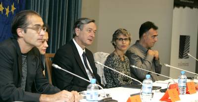 Predsednik na mednarodnem literarnem festivalu Vilenica (foto: Tina Kosec/STA)