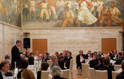 Predsednik republike dr. Danilo Türk se je udeležil Konference o korporativni družbeni odgovornosti in filantropiji za Vzhodno Evropo (foto: Stanko Gruden/STA)