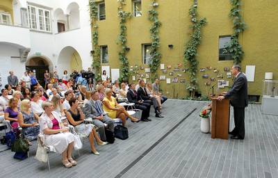 Predsednik republike dr. Danilo Türk se je udeležil zaključne konference projekta "Strokovne podlage, strategije in teoretske tematizacije za izobraževanje za medkulturne odnose ter aktivno državljanstvo" (foto: Daniel Novakovič/STA)