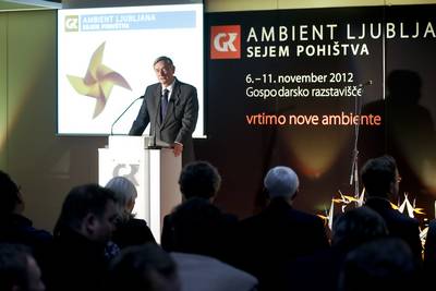 Predsednik republike dr. Danilo Türk je odprl 23. ljubljanski sejem pohištva "Ambient Ljubljana" (foto: Stanko Gruden/STA)