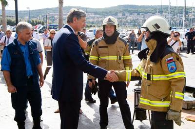 Predsednik republike dr. Danilo Türk se je udeležil 4. dnevov zaščite in reševanja v Kopru (foto: Stanko Gruden/STA)