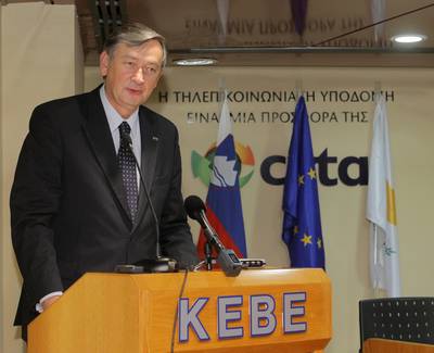 Predsednik Republike Slovenije dr. Danilo Türk se je udeležil odprtja Ciprsko–slovenske poslovne konference, kjer je nagovoril gospodarstvenike iz obeh držav (foto: Daniel Novakovič/STA)