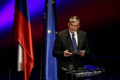 Predsednik republike dr. Danilo Türk se je udeležil slavnostne akademije ob 85. obletnici ustanovitve organizacije TIGR in 100. obletnici rojstva tigrovca in partizana Ferda Kravanje – Petra Skalarja (foto: Stanko Gruden/STA)