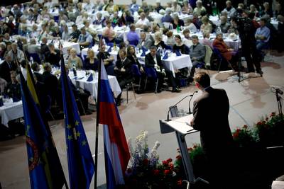 Predsednik republike dr. Danilo Türk se je udeležil 13. srečanja vojnih invalidov Slovenije (foto: Stanko Gruden/STA)