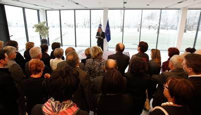 Predsednik republike dr. Danilo Türk in soproga Barbara Miklič Türk sta priredila sprejem za predstavnike humanitarnih organizacij (foto: Stanko Gruden/STA)