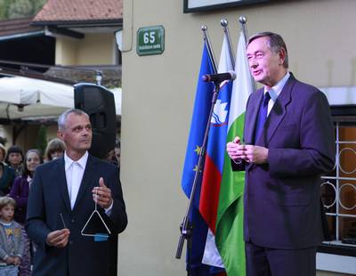 Predsednik republike dr. Danilo Türk je odprl Center sonoričnih umetnosti Vodnikova domačija (foto: Tina Kosec/STA)