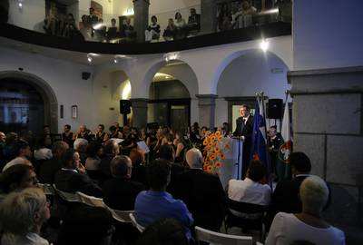 Predsednik republike dr. Danilo Türk se je udeležil prireditve ob 20. obletnici ustanovitve Slovenske tiskovne agencije (foto: Nebojša Tejić/STA)