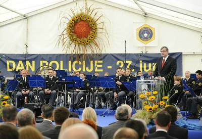 Predsednik republike dr. Danilo Türk se je udeležil osrednje slovesnosti ob dnevu policije (FA BOBO)