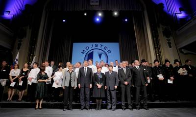 Predsednik republike dr. Danilo Türk se je udeležil 10. jubilejne podelitve mojstrskih diplom Obrtno-podjetniške zbornice Slovenije (foto: Daniel Novakovič/STA)
