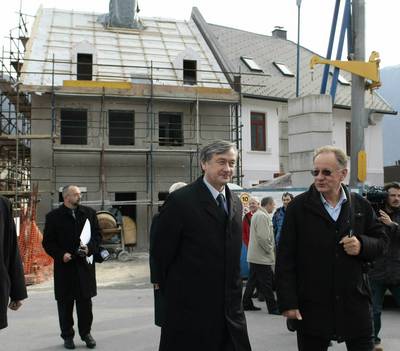 Predsednik republike dr. Danilo Türk si je ogledal potek sanacije potresov, ki so prizadeli občino Bovec v letih 1976, 1998 in 2004 (FA BOBO)