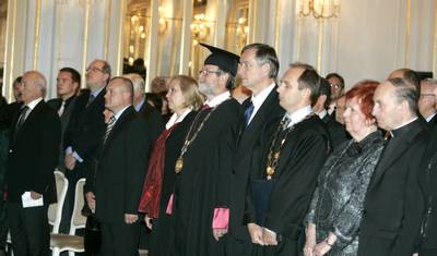 Predsednik republike dr. Danilo Türk se je udeležil slavnostne akademije ob 50. obletnici študija prava v Mariboru (foto: Tina Kosec/STA)