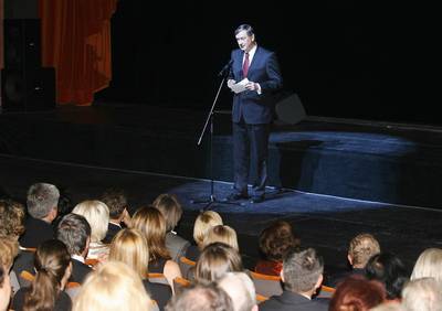 Predsednik republike dr. Danilo Türk se je udeležil slovesnega odprtja 43. Borštnikovega srečanja, kjer je imel slavnostni govor (FA BOBO)
